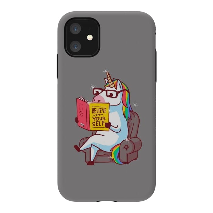 iPhone 11 StrongFit Unicorn Believe Yourself Self Affirmation Book by Vó Maria