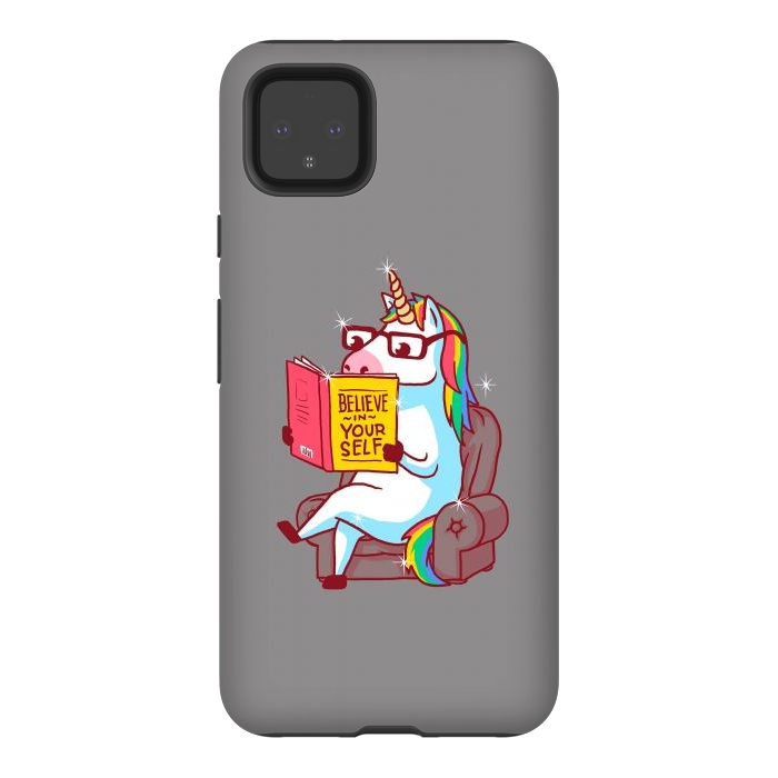 Pixel 4XL StrongFit Unicorn Believe Yourself Self Affirmation Book by Vó Maria