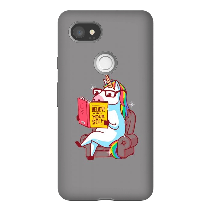 Pixel 2XL StrongFit Unicorn Believe Yourself Self Affirmation Book by Vó Maria