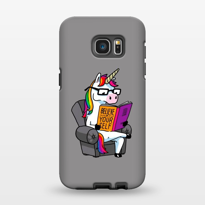 Galaxy S7 EDGE StrongFit Unicorn Believe Yourself Self Affirmation Book Vol 1 by Vó Maria