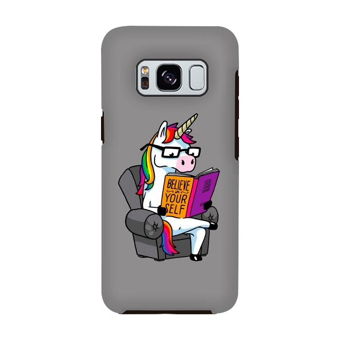 Galaxy S8 StrongFit Unicorn Believe Yourself Self Affirmation Book Vol 1 by Vó Maria