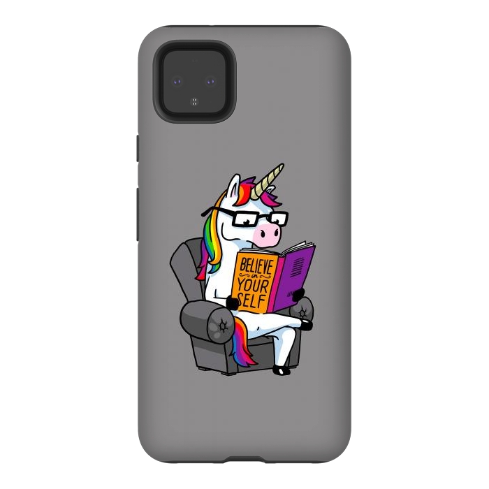 Pixel 4XL StrongFit Unicorn Believe Yourself Self Affirmation Book Vol 1 by Vó Maria