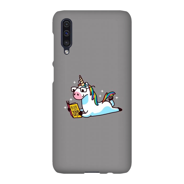 Galaxy A50 SlimFit Unicorn Reading Book Believe in Yourself Floor by Vó Maria