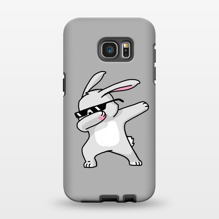 Galaxy S7 EDGE StrongFit Dabbing Easter Bunny by Vó Maria