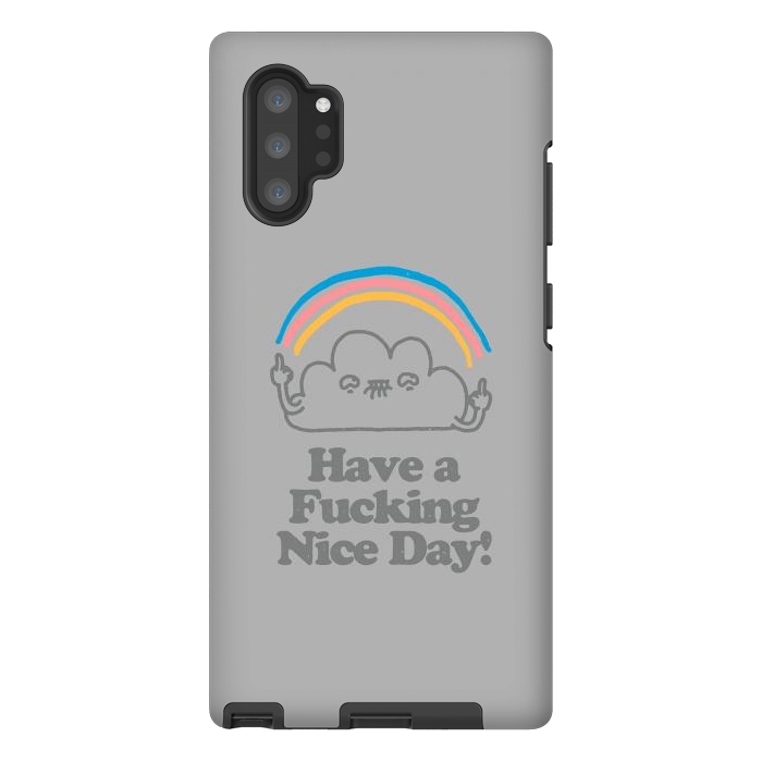 Galaxy Note 10 plus StrongFit Have a Fucking Nice Day - Cute Cloud Rainbow by Vó Maria