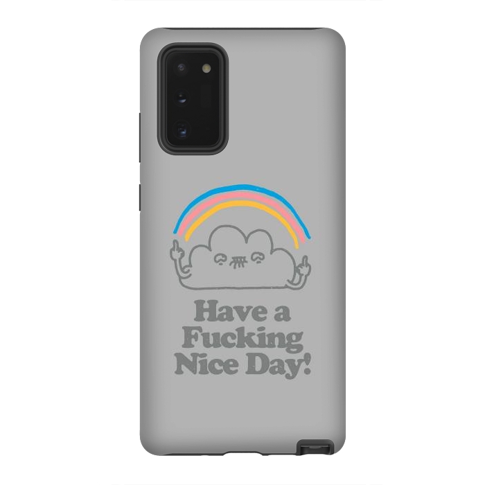 Galaxy Note 20 StrongFit Have a Fucking Nice Day - Cute Cloud Rainbow by Vó Maria