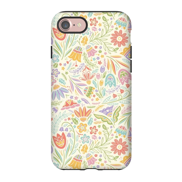 iPhone 7 StrongFit Pretty Pastel Floral by Noonday Design