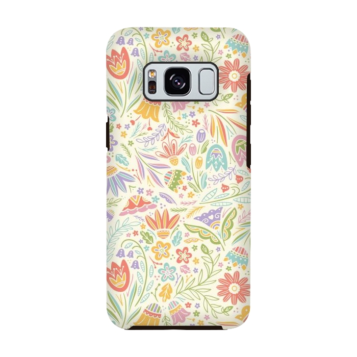 Galaxy S8 StrongFit Pretty Pastel Floral by Noonday Design