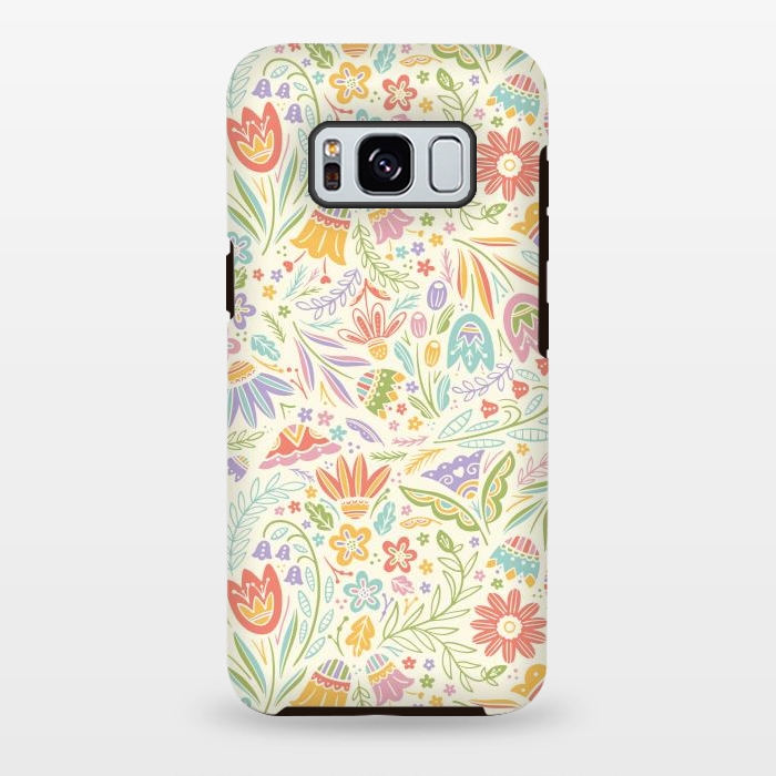 Galaxy S8 plus StrongFit Pretty Pastel Floral by Noonday Design