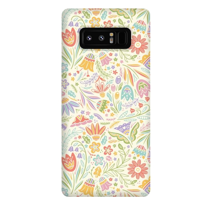 Galaxy Note 8 StrongFit Pretty Pastel Floral by Noonday Design