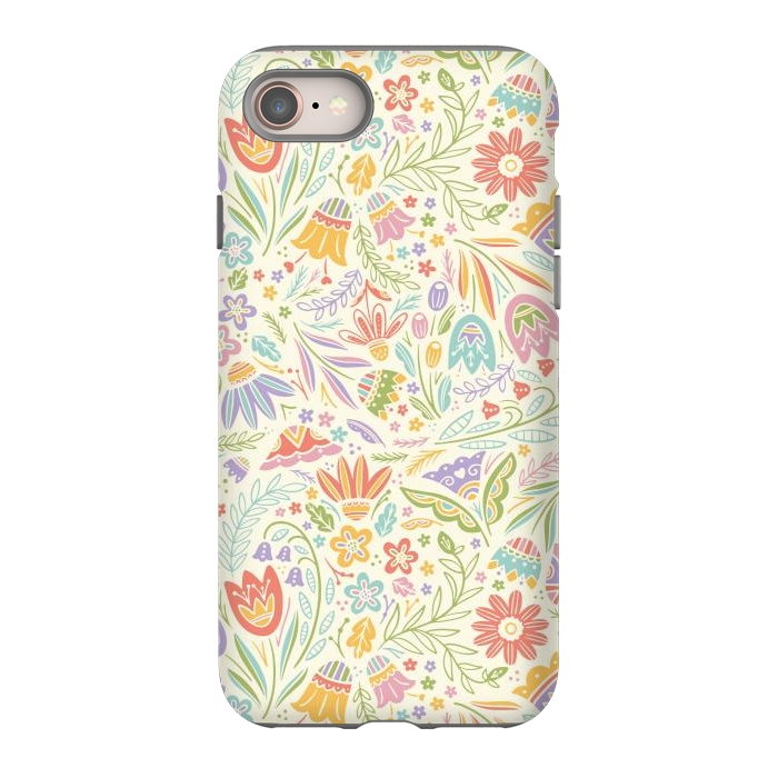 iPhone 8 StrongFit Pretty Pastel Floral by Noonday Design
