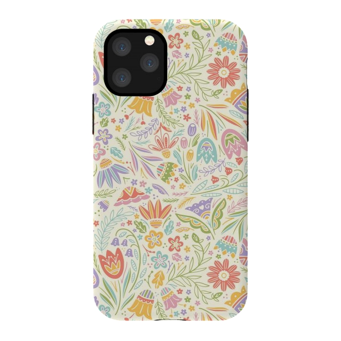 iPhone 11 Pro StrongFit Pretty Pastel Floral by Noonday Design