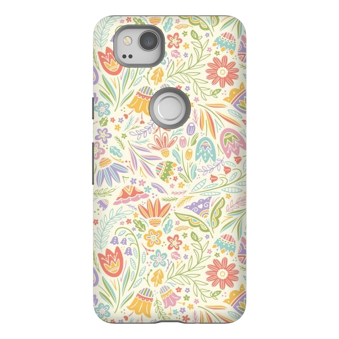 Pixel 2 StrongFit Pretty Pastel Floral by Noonday Design