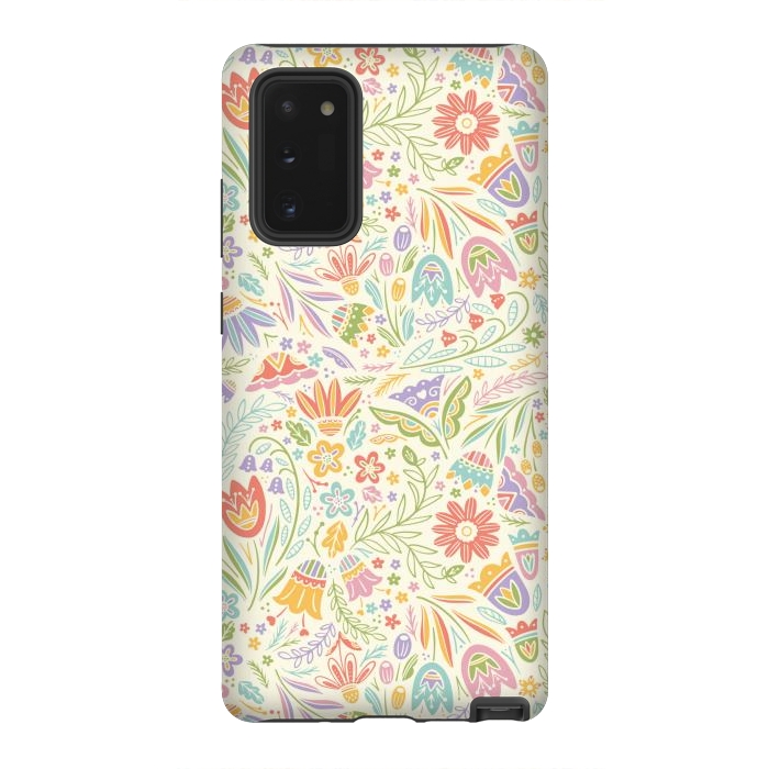 Galaxy Note 20 StrongFit Pretty Pastel Floral by Noonday Design