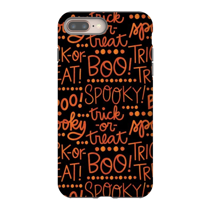 iPhone 7 plus StrongFit Spooky Halloween Lettering by Noonday Design
