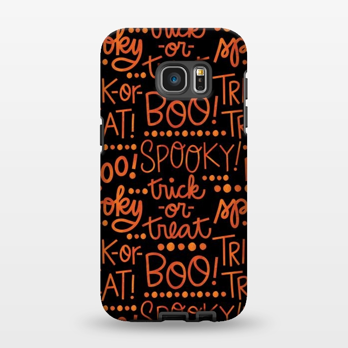 Galaxy S7 EDGE StrongFit Spooky Halloween Lettering by Noonday Design