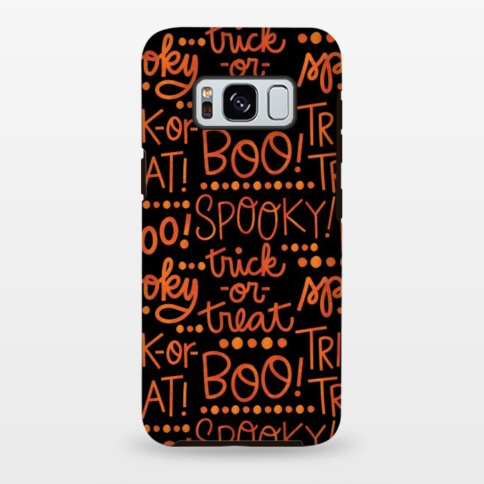 Galaxy S8 plus StrongFit Spooky Halloween Lettering by Noonday Design