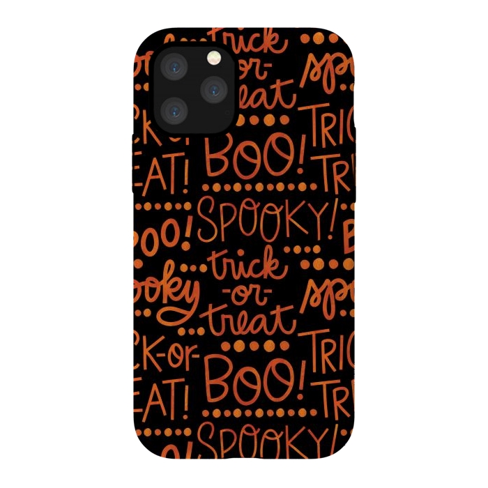 iPhone 11 Pro StrongFit Spooky Halloween Lettering by Noonday Design