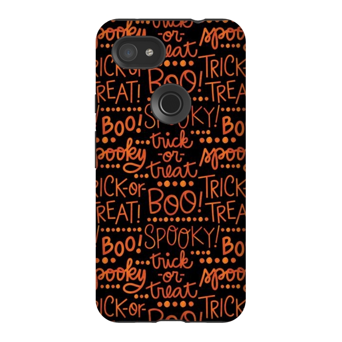 Pixel 3AXL StrongFit Spooky Halloween Lettering by Noonday Design