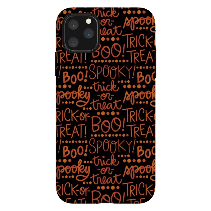 iPhone 11 Pro Max StrongFit Spooky Halloween Lettering by Noonday Design