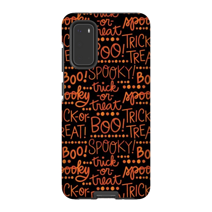 Galaxy S20 StrongFit Spooky Halloween Lettering by Noonday Design