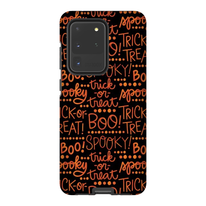 Galaxy S20 Ultra StrongFit Spooky Halloween Lettering by Noonday Design