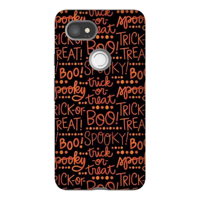Pixel 2XL StrongFit Spooky Halloween Lettering by Noonday Design