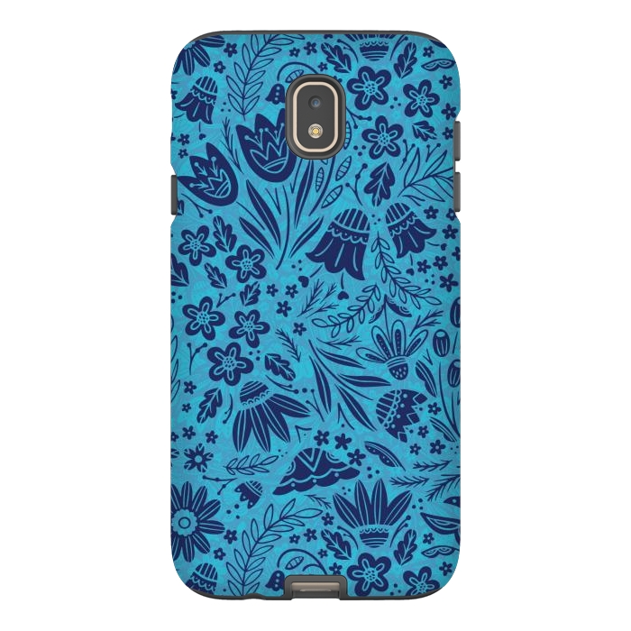 Galaxy J7 StrongFit Dainty Blue Floral by Noonday Design
