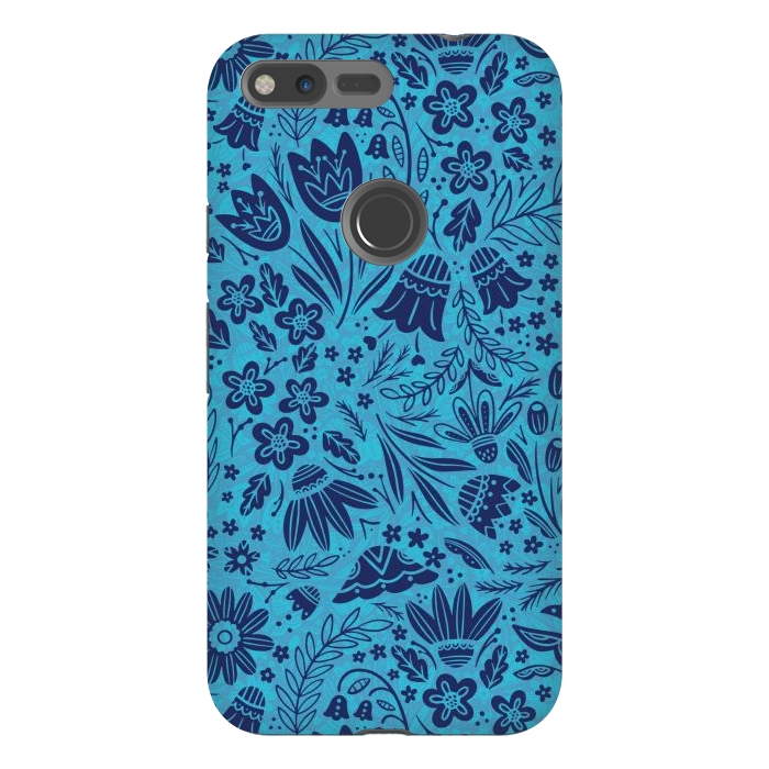 Pixel XL StrongFit Dainty Blue Floral by Noonday Design