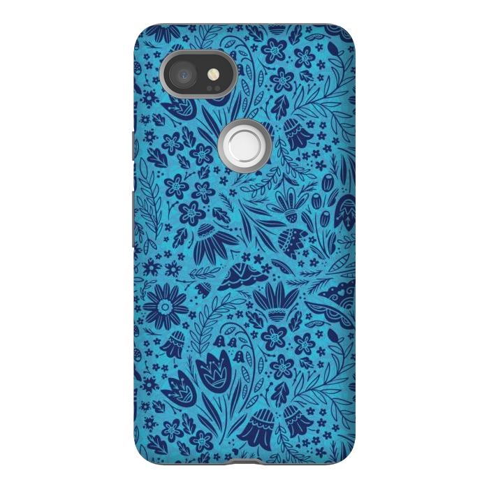 Pixel 2XL StrongFit Dainty Blue Floral by Noonday Design