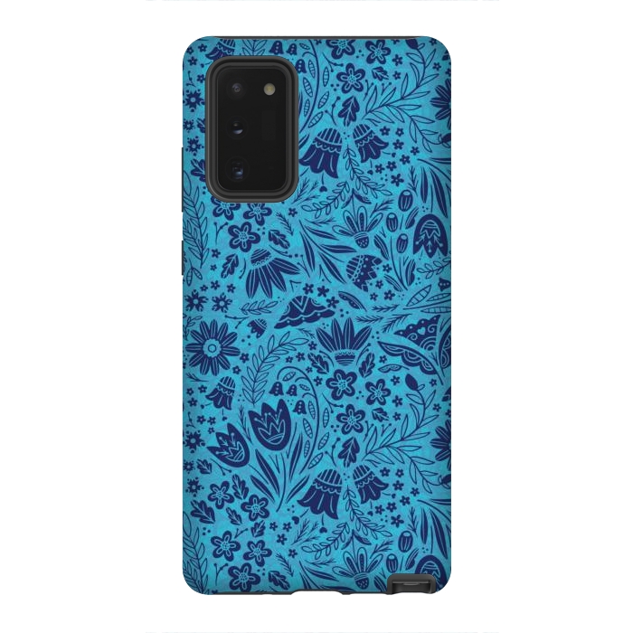 Galaxy Note 20 StrongFit Dainty Blue Floral by Noonday Design