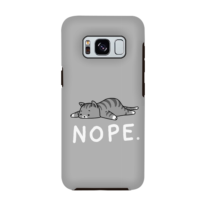 Galaxy S8 StrongFit Nope Lazy Cat  by Vó Maria