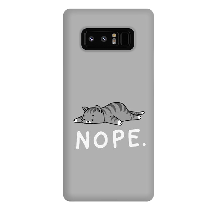 Galaxy Note 8 StrongFit Nope Lazy Cat  by Vó Maria