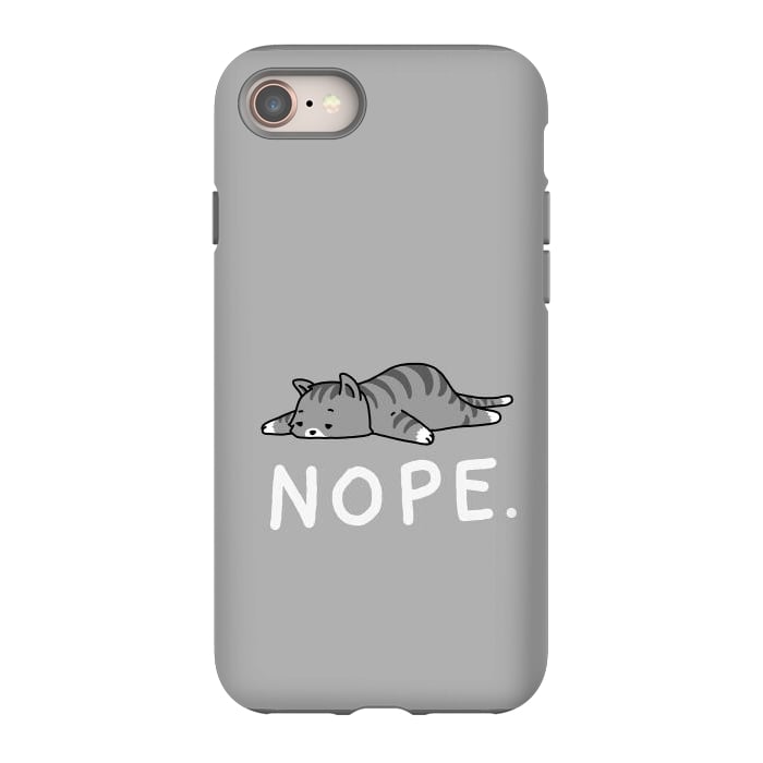 iPhone 8 StrongFit Nope Lazy Cat  by Vó Maria