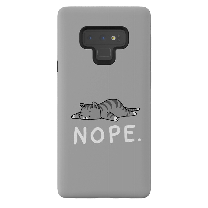 Galaxy Note 9 StrongFit Nope Lazy Cat  by Vó Maria