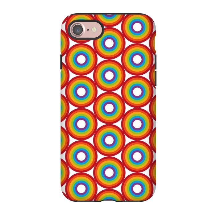 iPhone 7 StrongFit Rainbow Circle Pattern by Majoih