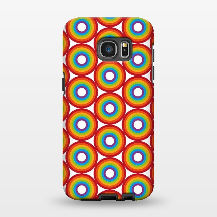 Galaxy S7 EDGE StrongFit Rainbow Circle Pattern by Majoih