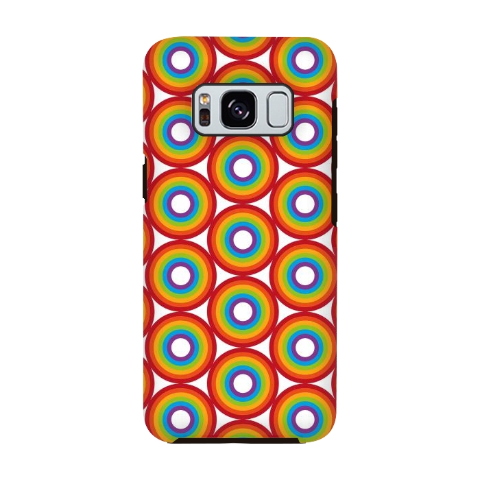 Galaxy S8 StrongFit Rainbow Circle Pattern by Majoih