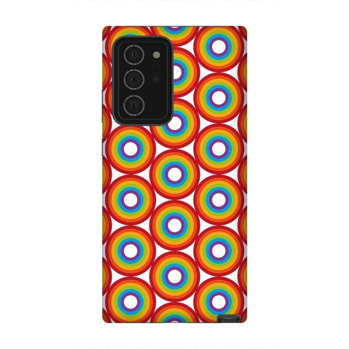 Galaxy Note 20 Ultra StrongFit Rainbow Circle Pattern by Majoih