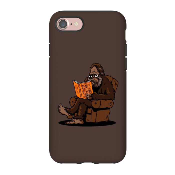 iPhone 7 StrongFit BigFoot Reading Book - Seeing is Believing by Vó Maria