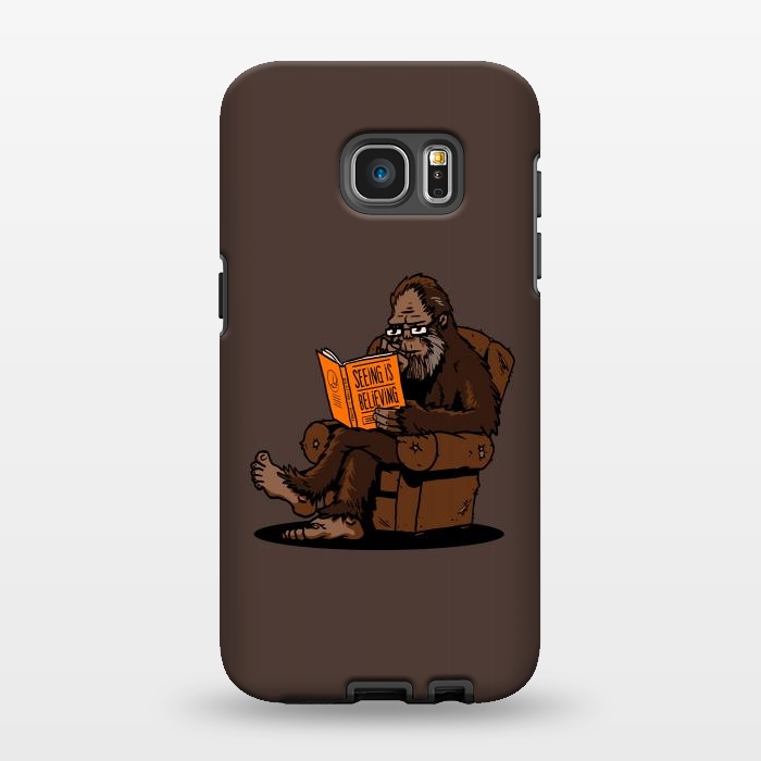 Galaxy S7 EDGE StrongFit BigFoot Reading Book - Seeing is Believing by Vó Maria