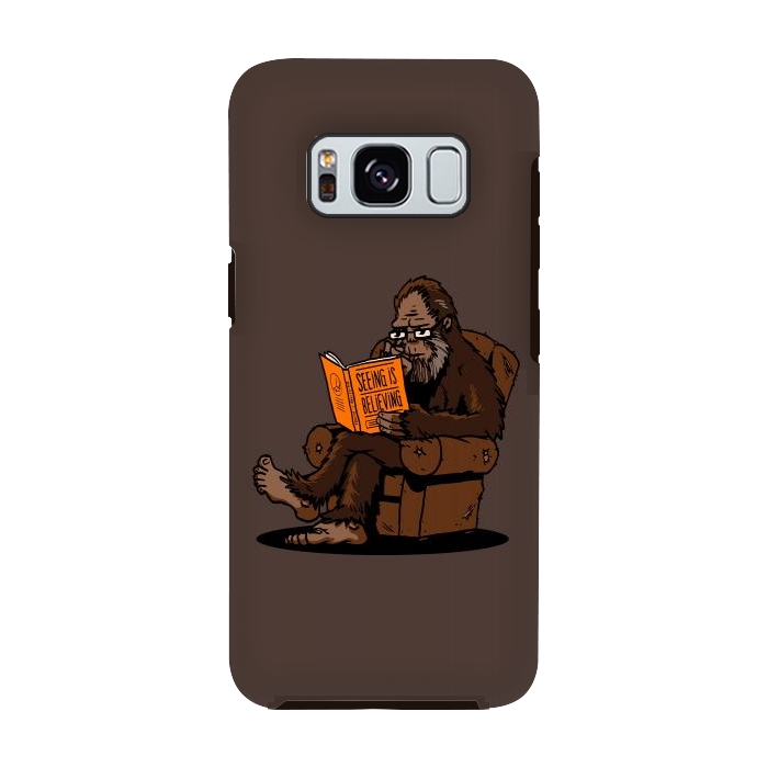Galaxy S8 StrongFit BigFoot Reading Book - Seeing is Believing by Vó Maria