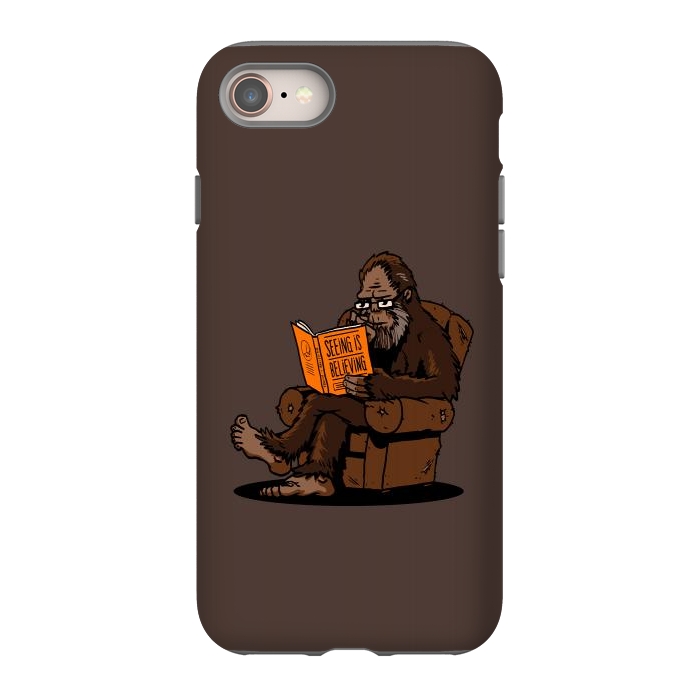 iPhone 8 StrongFit BigFoot Reading Book - Seeing is Believing by Vó Maria