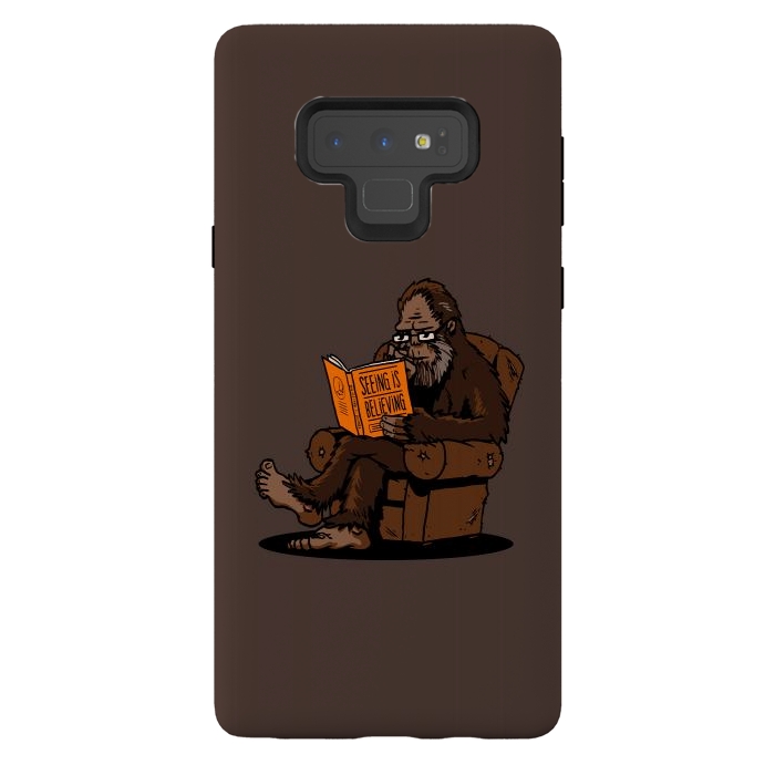 Galaxy Note 9 StrongFit BigFoot Reading Book - Seeing is Believing by Vó Maria