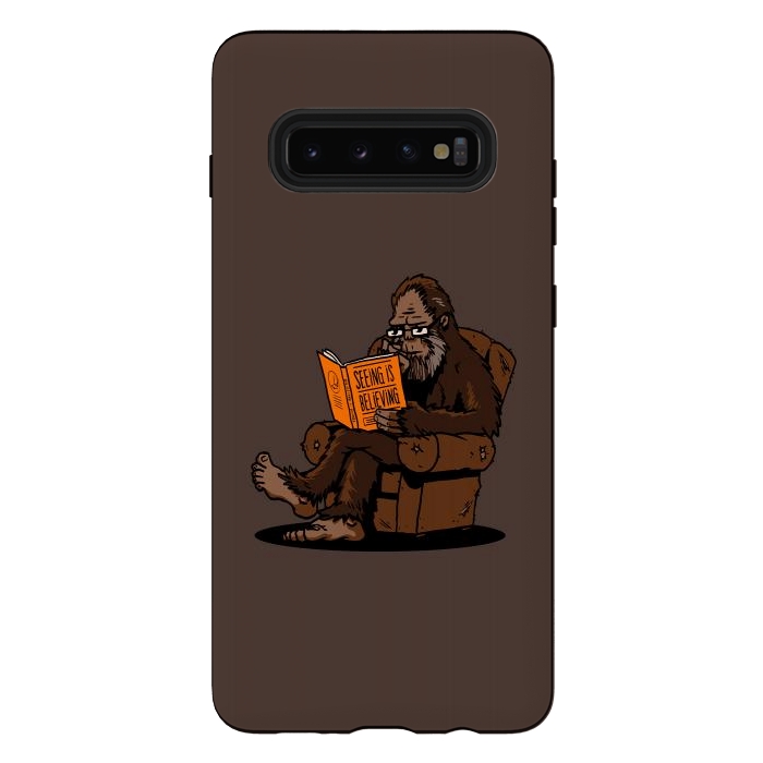 Galaxy S10 plus StrongFit BigFoot Reading Book - Seeing is Believing by Vó Maria