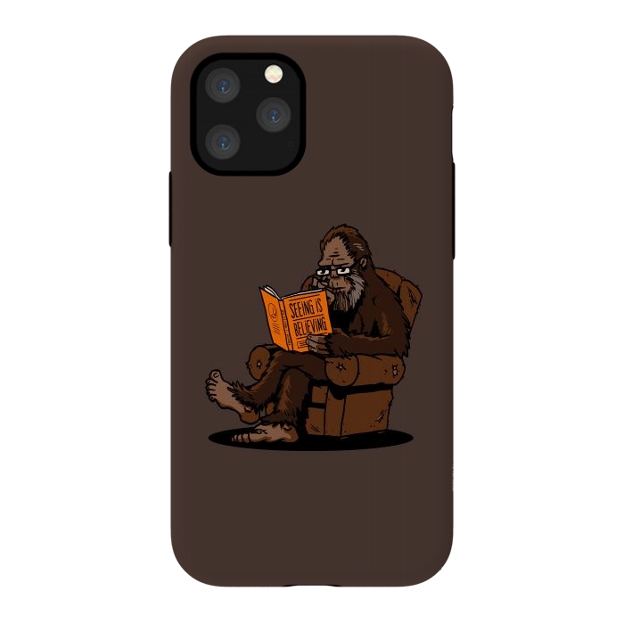 iPhone 11 Pro StrongFit BigFoot Reading Book - Seeing is Believing by Vó Maria
