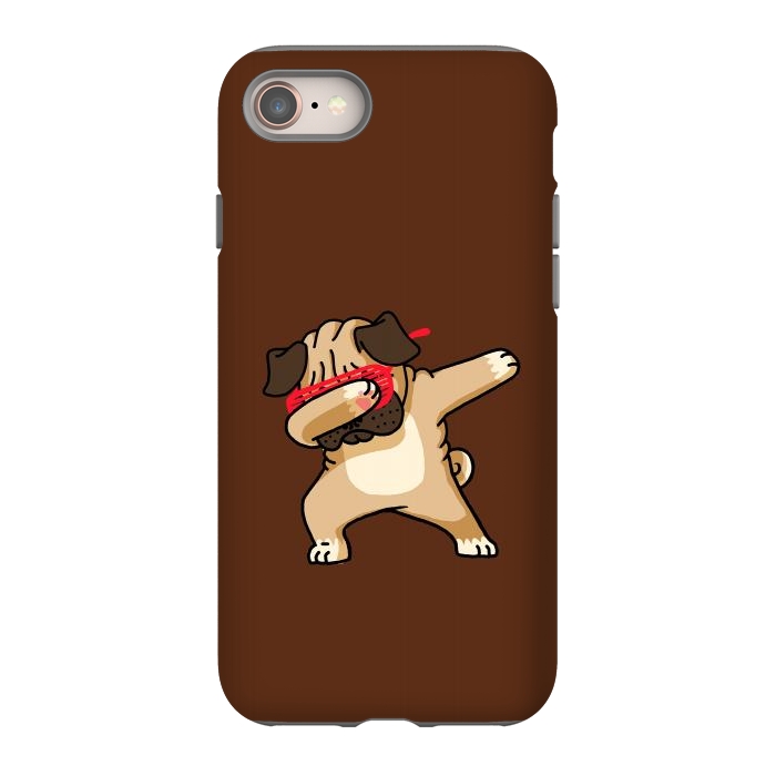 iPhone 8 StrongFit Dabbing Pug by Vó Maria