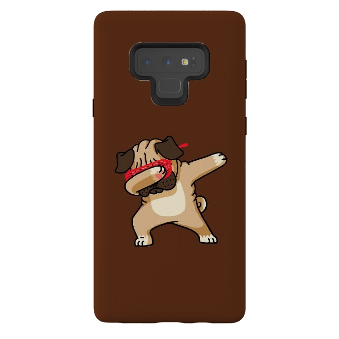 Galaxy Note 9 StrongFit Dabbing Pug by Vó Maria