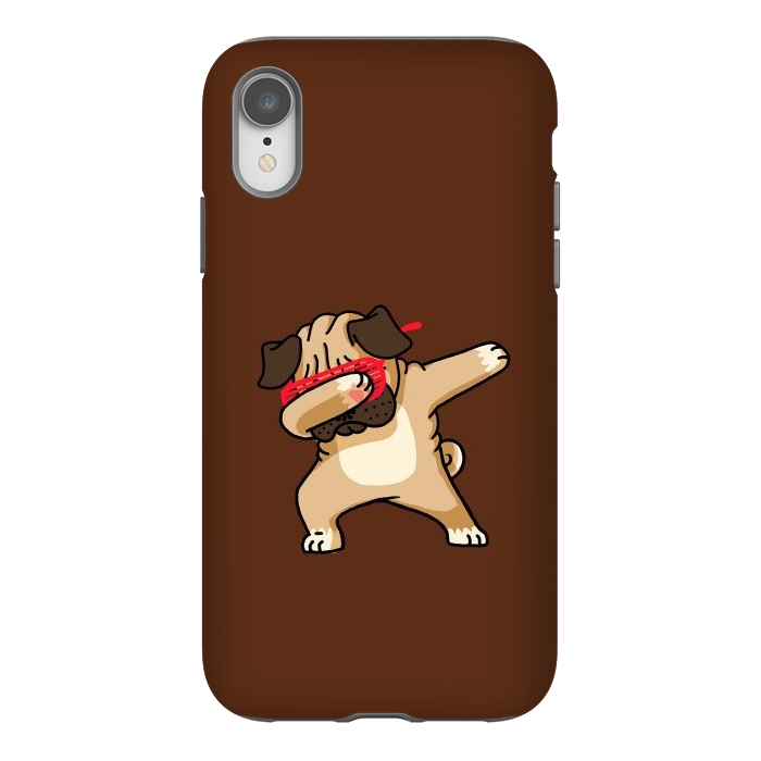 iPhone Xr StrongFit Dabbing Pug by Vó Maria
