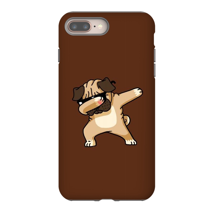 iPhone 8 plus StrongFit Dabbing Pug 2 by Vó Maria